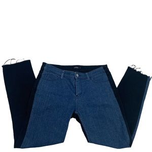Kate Spade Saturday Two Tone Ankle Frayed Skinny Jeans, Size 27
